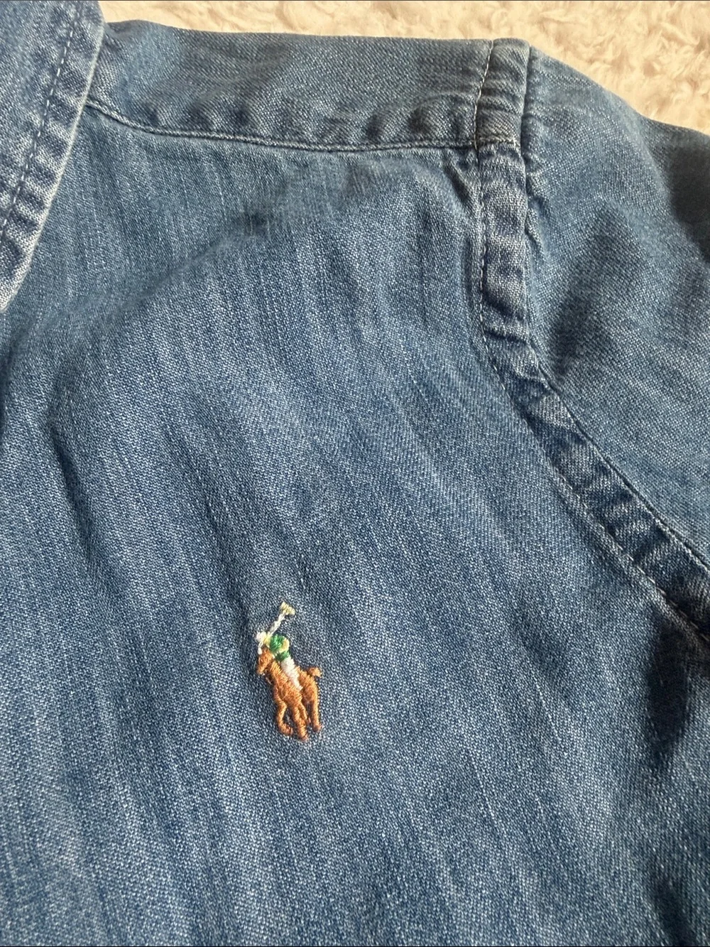 Ralph Lauren Kids Indigo Button-Down Denim Shirt 8